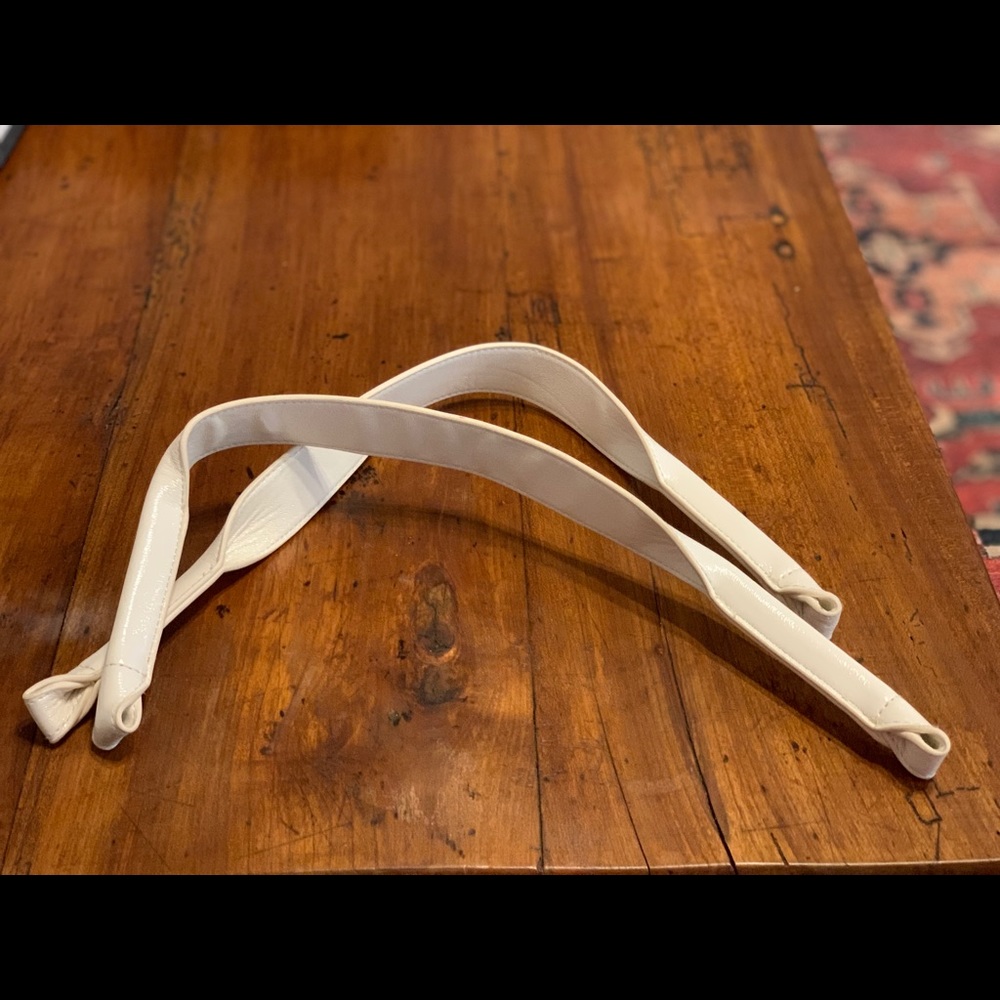 White Patent Miche Straps